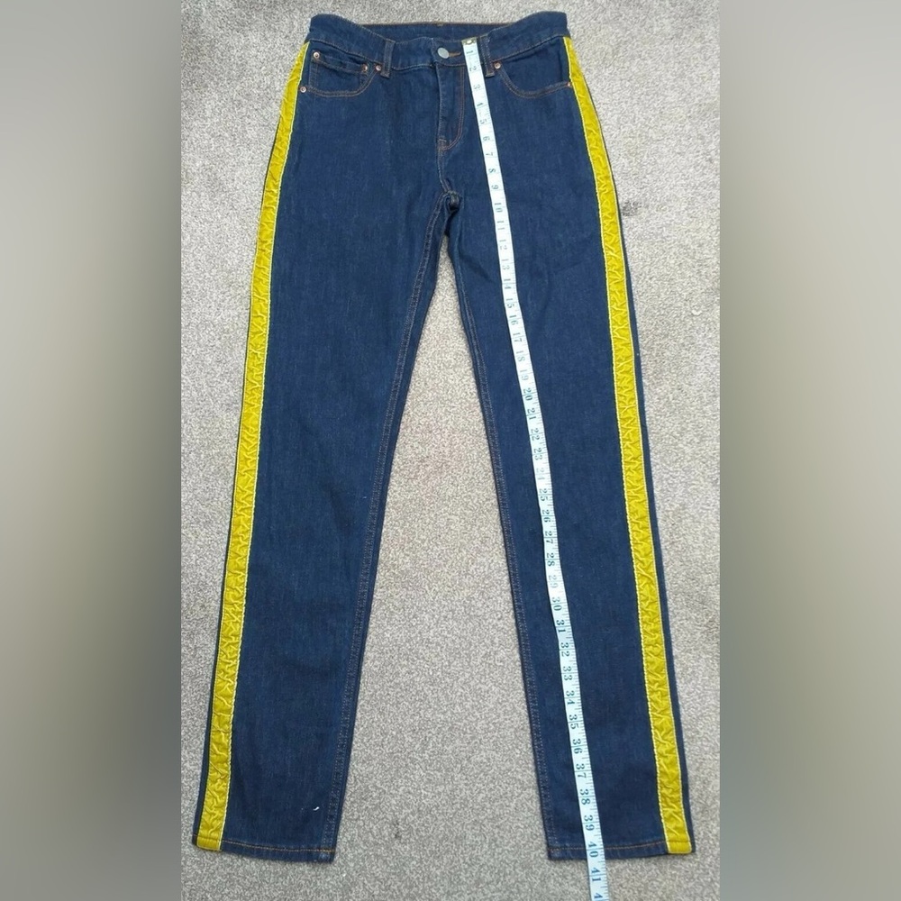 ASOS Blue Jeans with Yellow Stripe